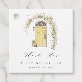 Rustikale Rosa Hütte Garden Wedding Geschenkanhänger