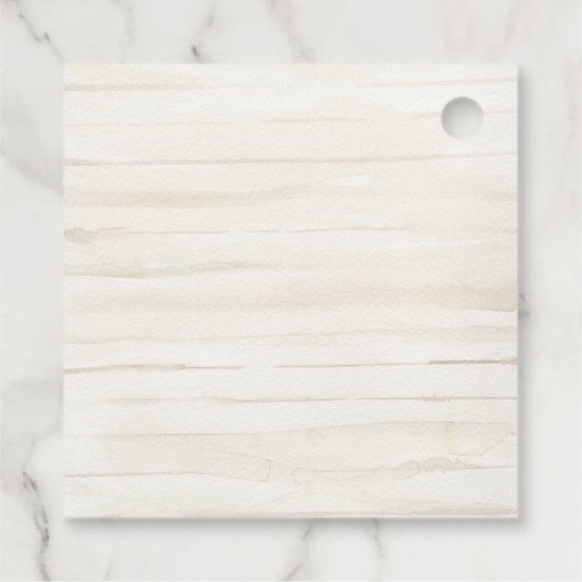 Rustikale Rosa Hütte Garden Wedding Geschenkanhänger (Rückseite)