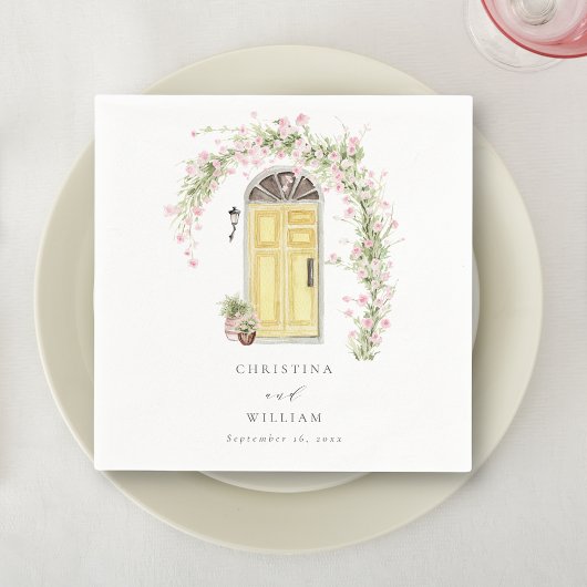 Rustikale Rosa Hütte Garden Wedding Serviette