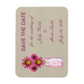 Rustikale rosa Mason-Glas-Anhänger mit Save-the-Da Magnet (Vertikal)