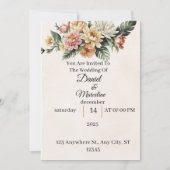 Rustikale Rosa Rose Gold 16 . Geburtstag Einladung (Vorderseite)