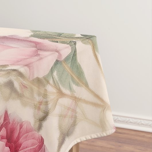 Rustikale Rosa Rose Tischdecke (Beispiel)