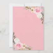 Rustikale Rosa- und Goldpumpenblütenhochzeit Einladung (Rückseite)