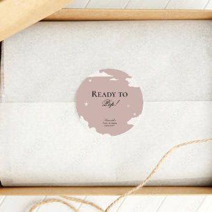 Rustikale rosa Wolke Minimal Vorbereitung zum Pop  Runder Aufkleber