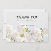 Rustikale Rose aus weißem Holz, rosa Minze Einladung (Vorderseite)