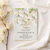 Rustikale Rose aus weißem Holz Rosa Minze Probe Ab Einladung