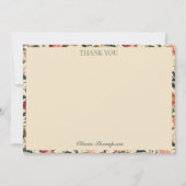 Rustikale Rose Beige Blume Brautparty Custom Dankeskarte (Vorderseite)