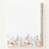 Rustikale Rose Blume Blumengrün Notizblock (Rückseite)