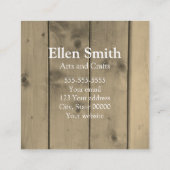 Rustikale Rose Blumendesign Visitenkarte (Rückseite)