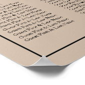 Rustikale Rose Blumenzauber Poster (Ecke)