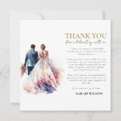 Rustikale Rose Boho Floral Bridal Vielen Dank (Vorderseite)