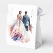 Rustikale Rose Boho Floral Wedding Geschenkschachtel (Rückseite)