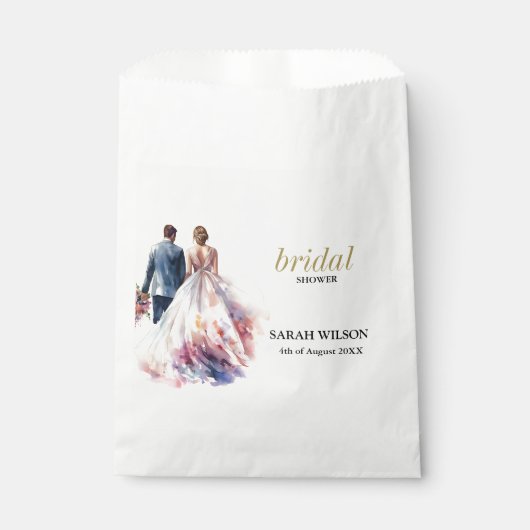 Rustikale Rose Boho Floral Wedding Geschenktütchen (Vorderseite)