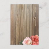 Rustikale Rose | Brautparty Einsteckkarten Begleitkarte (Rückseite)