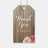 Rustikale Rose | Brautparty Gefälligkeitstags Geschenkanhänger (Rückseite)