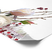 Rustikale Rose & Brautparty Willkommen Poster (Ecke)