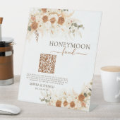 Rustikale Rose & Calla Lily Honeymoon Fund Sockelschild (In Situ)