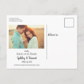 Rustikale Rose Cowboy Boots Hochzeit retten das Da Ankündigungspostkarte (Rückseite)