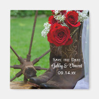 Rustikale Rose Cowboy Boots Hochzeit retten das Da