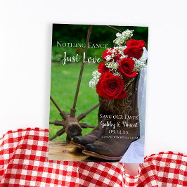 Rustikale Rose Cowboy Boots Western Hochzeit Save The Date