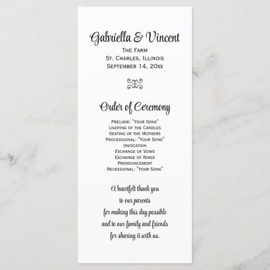 Rustikale Rose Cowboy Boots Western Hochzeitsprogr Programm (Rückseite)