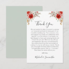 Rustikale Rose Dankeskarte