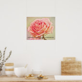 Rustikale Rose-Drehbuch Fotografie Printwerbung Poster (Küche)