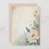 Rustikale Rose Einladung (Vorne/Hinten)