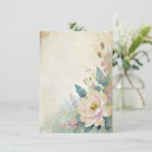 Rustikale Rose Einladung (Stehend Vorderseite)