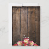 Rustikale Rose Fairy Lights Hochzeitsempfang Einladung (Rückseite)