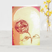 Rustikale Rose faltet Segen-Grußkarte Karte (Gelbe Blume)