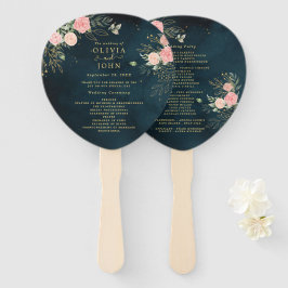 Rustikale Rose floral Dusty Pink Romance Fächer