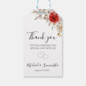 Rustikale Rose Geschenkanhänger (Rückseite)