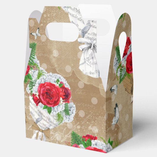 Rustikale Rose Geschenkboxen mit Herz Geschenkschachtel (Geöffnet)