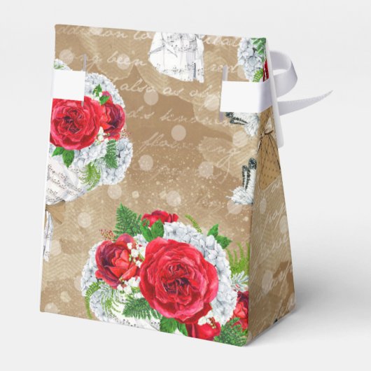 Rustikale Rose Geschenkboxen mit Herz Geschenkschachtel (Rückseite)