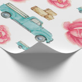 Rustikale Rose Geschenkpapier (Ecke)