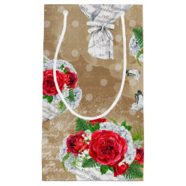Rustikale Rose Geschenktasche Kleine Geschenktüte