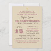 Rustikale Rose Gold Bestätigung Einladung (Vorderseite)