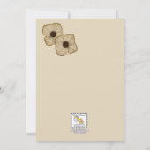 Rustikale Rose Gold Bestätigung Einladung (Rückseite)