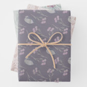 Rustikale Rose Gold Blumenmuster Botanische Natur Geschenkpapier Set (Beispiel)
