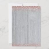 Rustikale Rose Gold Double Abschluss Foto Einladung (Rückseite)