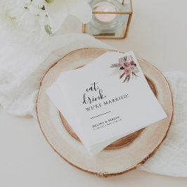 Rustikale Rose Gold Eat Drink Wir sind Verheiratet Serviette