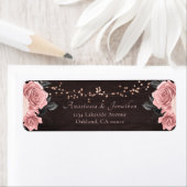 Rustikale Rose Gold Floral String Lights Hochzeit (Insitu)