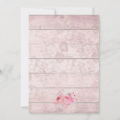 Rustikale Rose Gold Glitzer 16 . Geburtstag Einladung (Rückseite)