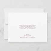 Rustikale Rose Gold Script Dankeschön Karte (Rückseite)