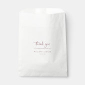 Rustikale Rose Gold Script Vielen Dank für Ihre Ho Geschenktütchen (Vorderseite)