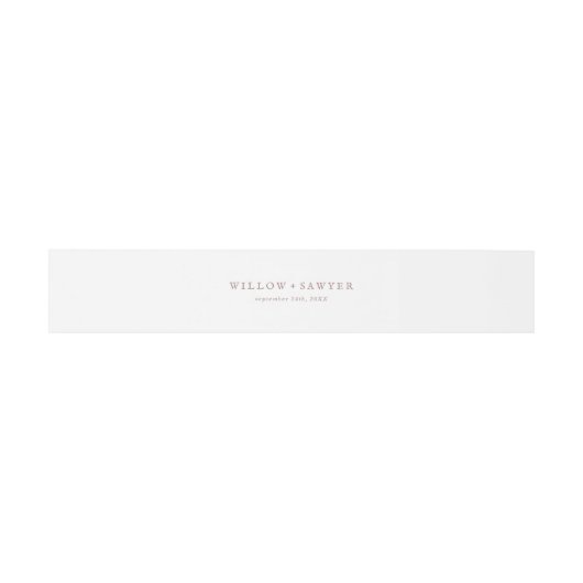 Rustikale Rose Gold Script Wedding Einladungsbanderole (Flach)