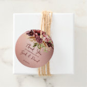 Rustikale Rose Gold Terracotta Rose Hochzeit im He Geschenkanhänger (Beispiel)