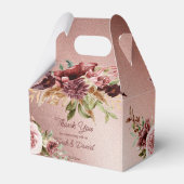 Rustikale Rose Gold Terracotta Rose Hochzeit im He Geschenkschachtel (Rückseite)