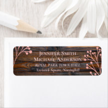 Rustikale ROSE GOLD Wedding Pink Wood Budget